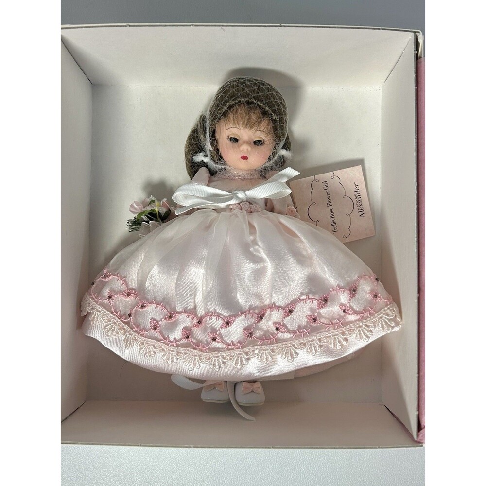 Madame Alexander Trellis Rose Flower Girl Doll 8" 28650 Pink Gown Dress 2001